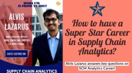 Alvis Lazarus answers Supply Chain Analytics Career related Key Questions | IIM Tiruchy SigmaEta