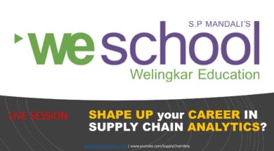 WeSchool (Welingkar Institute of Management) Supply Chain Analytics Career Session by Alvis Lazarus