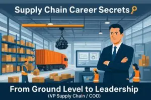 Flat 2D vector illustration of a modern distribution centre showing warehousing career path in India