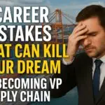 Cover image showing five major career mistakes to avoid for becoming a Vice President of Supply Chain.
